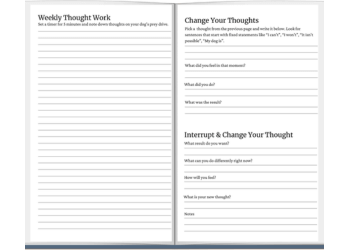 A two-page spread from the beginning of a 4 week section of the high prey drive journal.